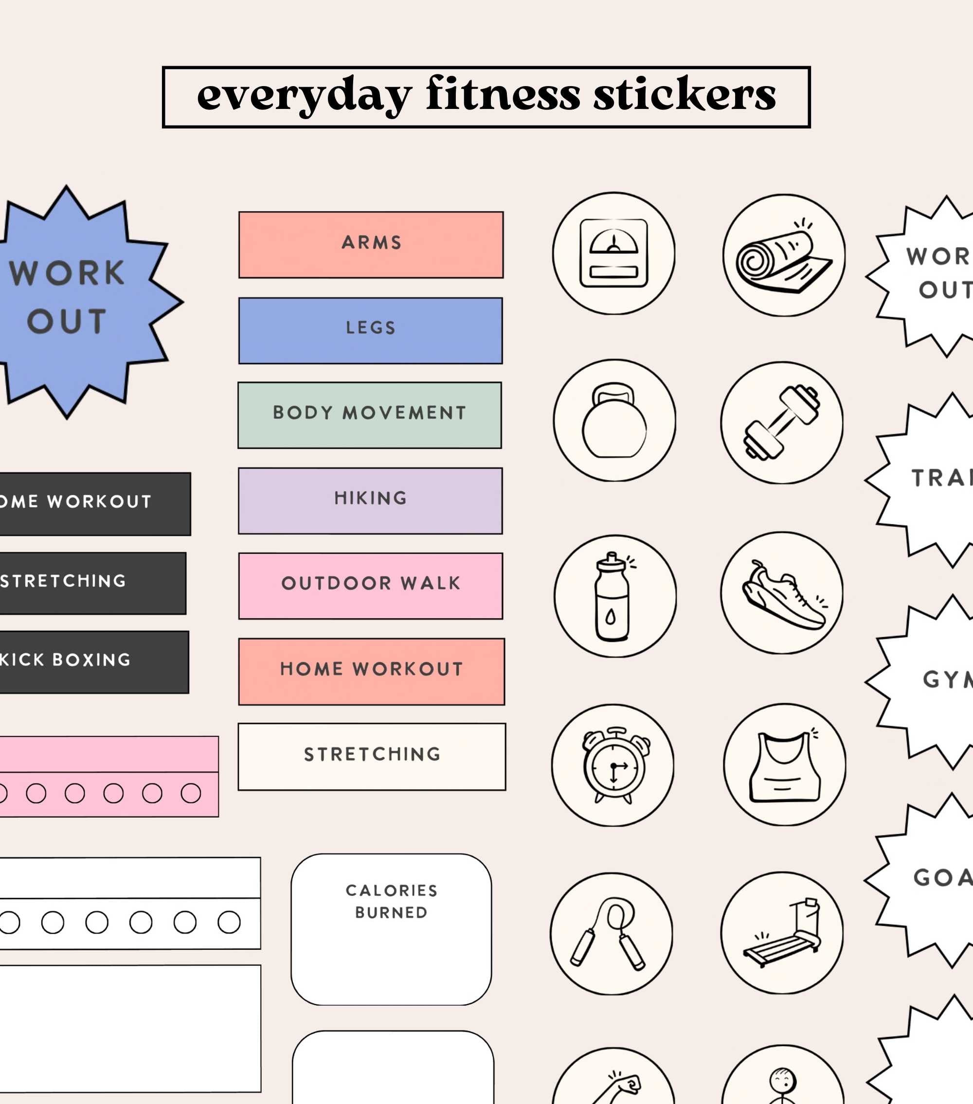 Everyday Fitness Sticker Set