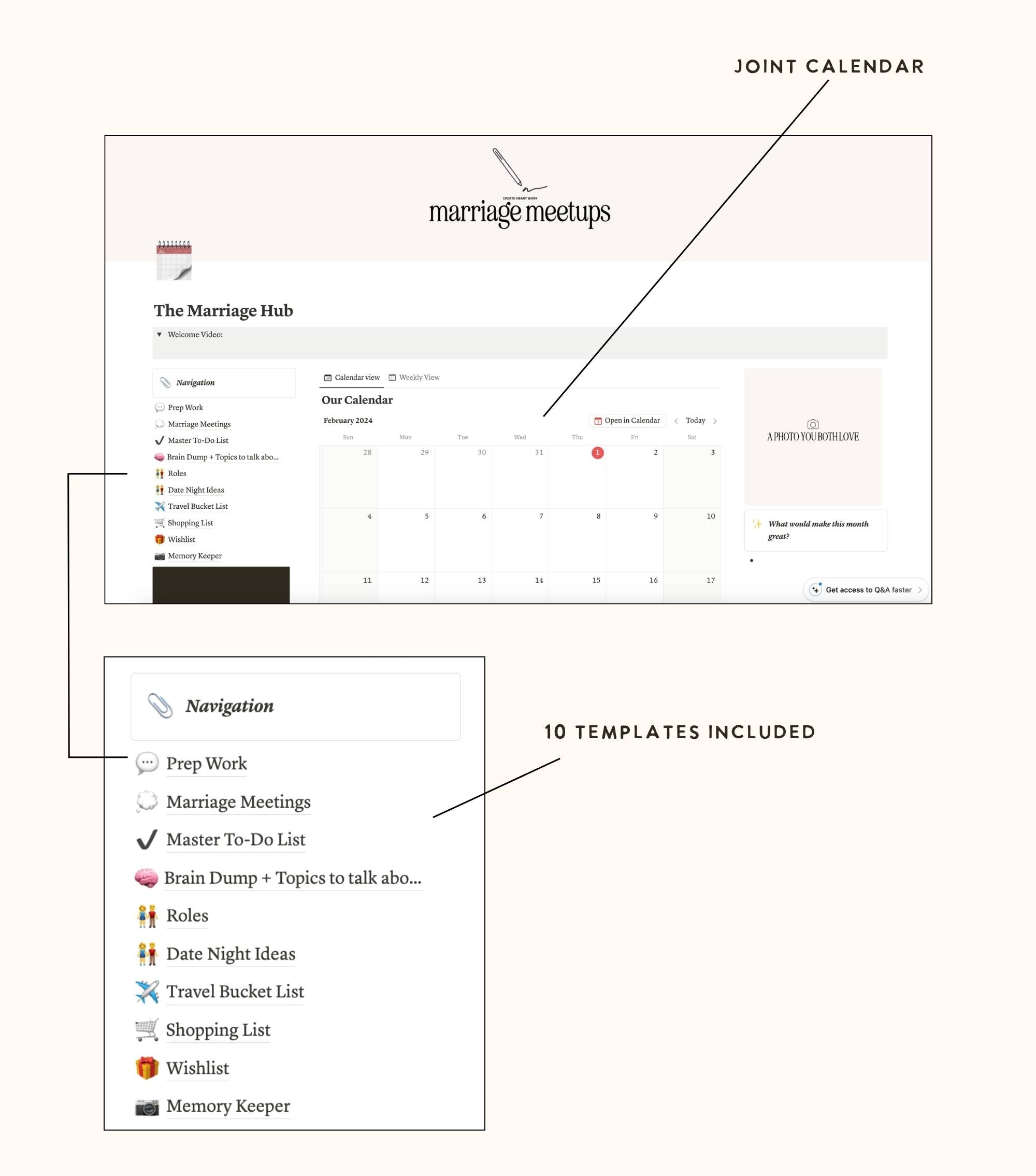 The Marriage Notion Hub