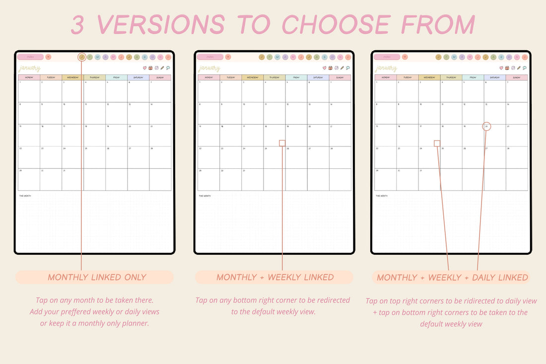 šļø 2023 - 2024 Playful Portrait Heart Work Planner + Undated Planner