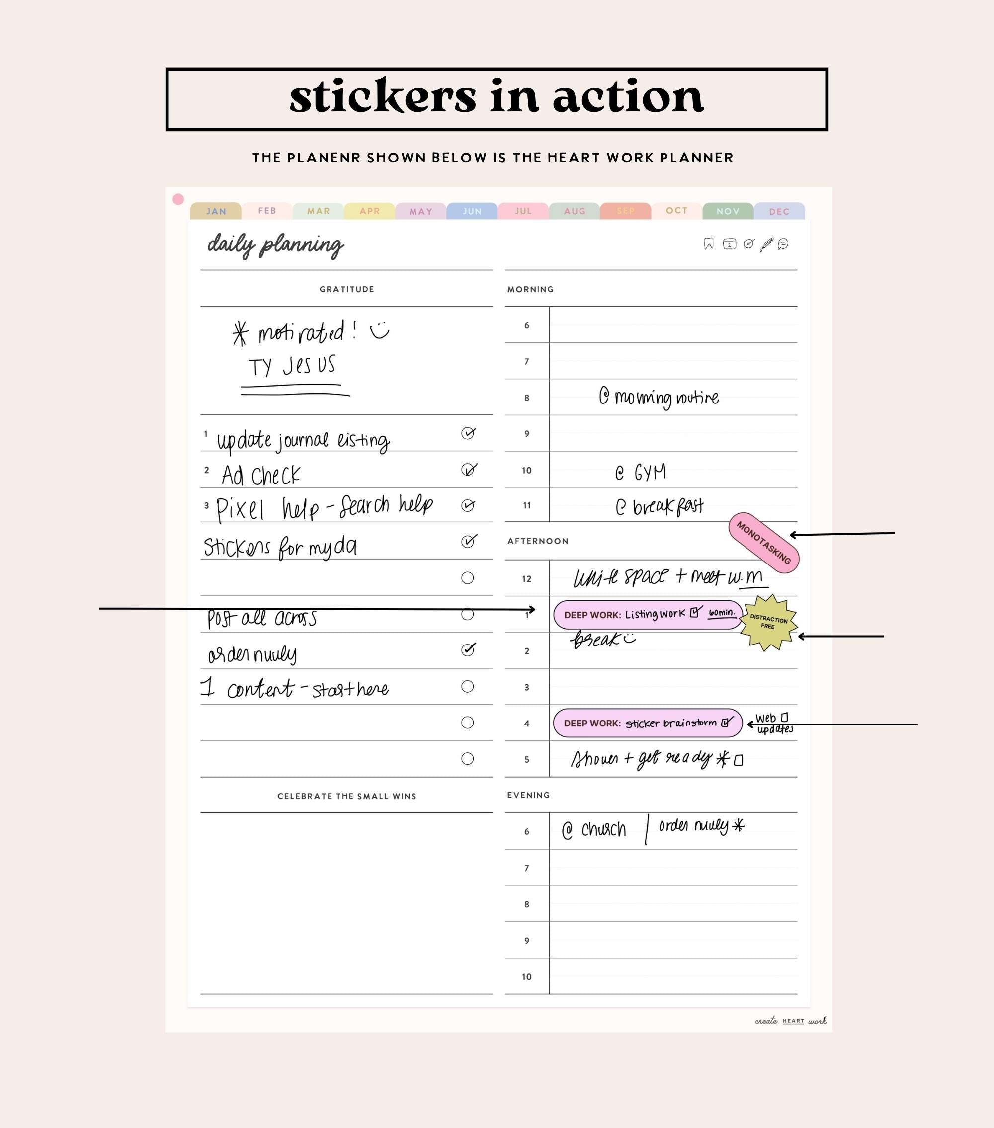 Joyful Productivity Sticker Set