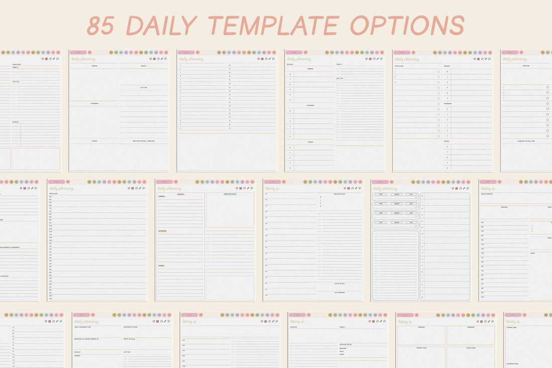 šļø 2023 - 2024 Playful Portrait Heart Work Planner + Undated Planner