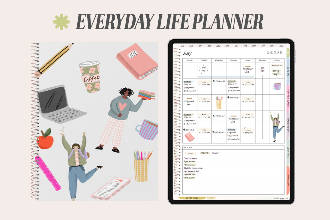 🍓 2023 - 2024 Everyday Life + Undated Planner
