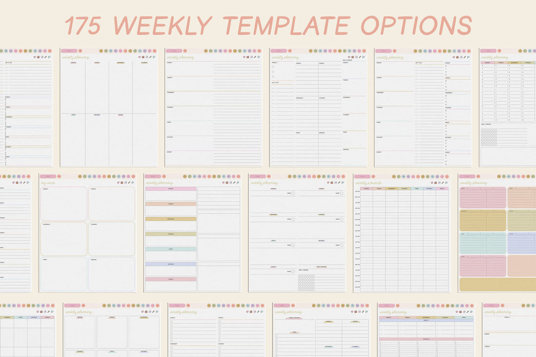 šļø 2023 - 2024 Playful Portrait Heart Work Planner + Undated Planner