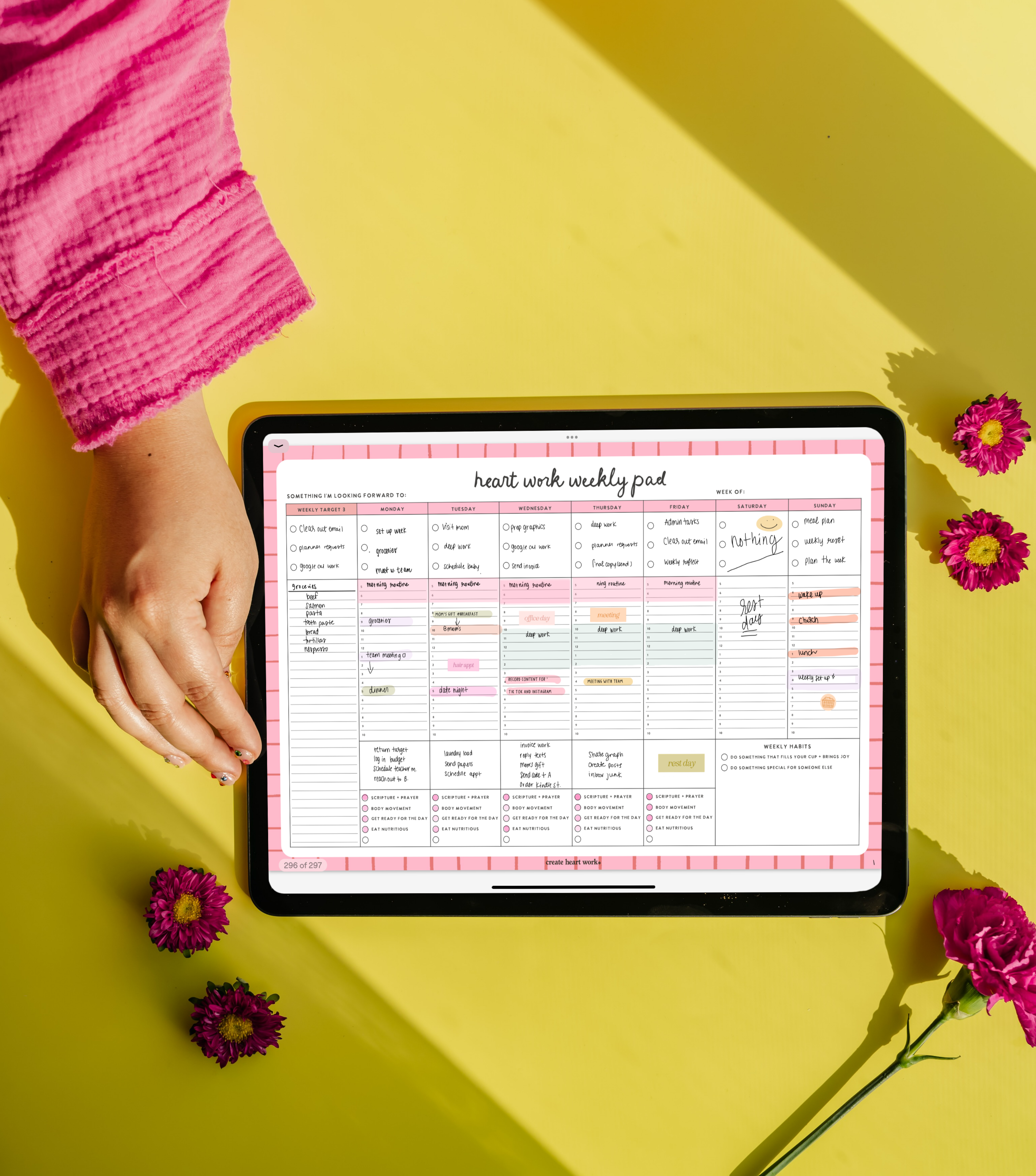 Heart Work Weekly Planner Pad