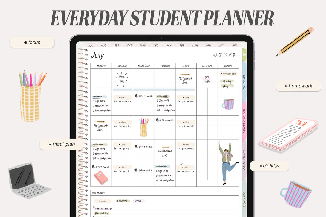 ✏️ 2023 - 2024 Everyday Student + Undated Planner