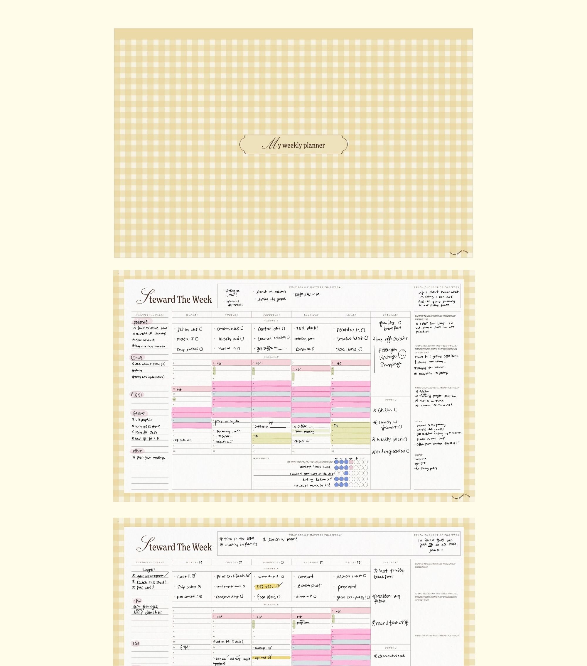 Steward The Week Digital Planner