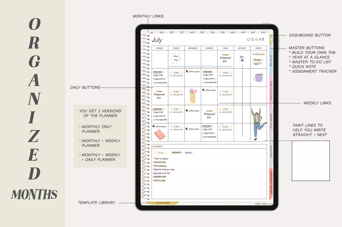 ✏️ 2023 - 2024 Everyday Student + Undated Planner