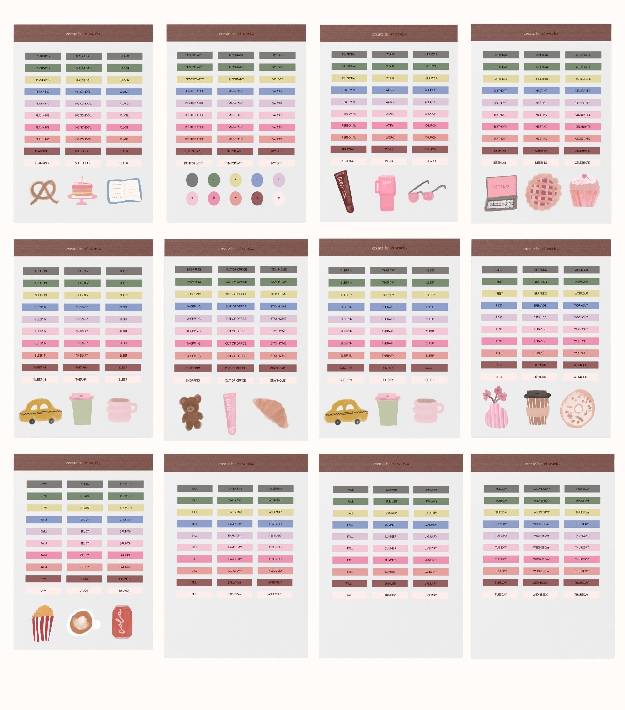 *NEW* 2025 Heart Work Sticker Pad Volume 3