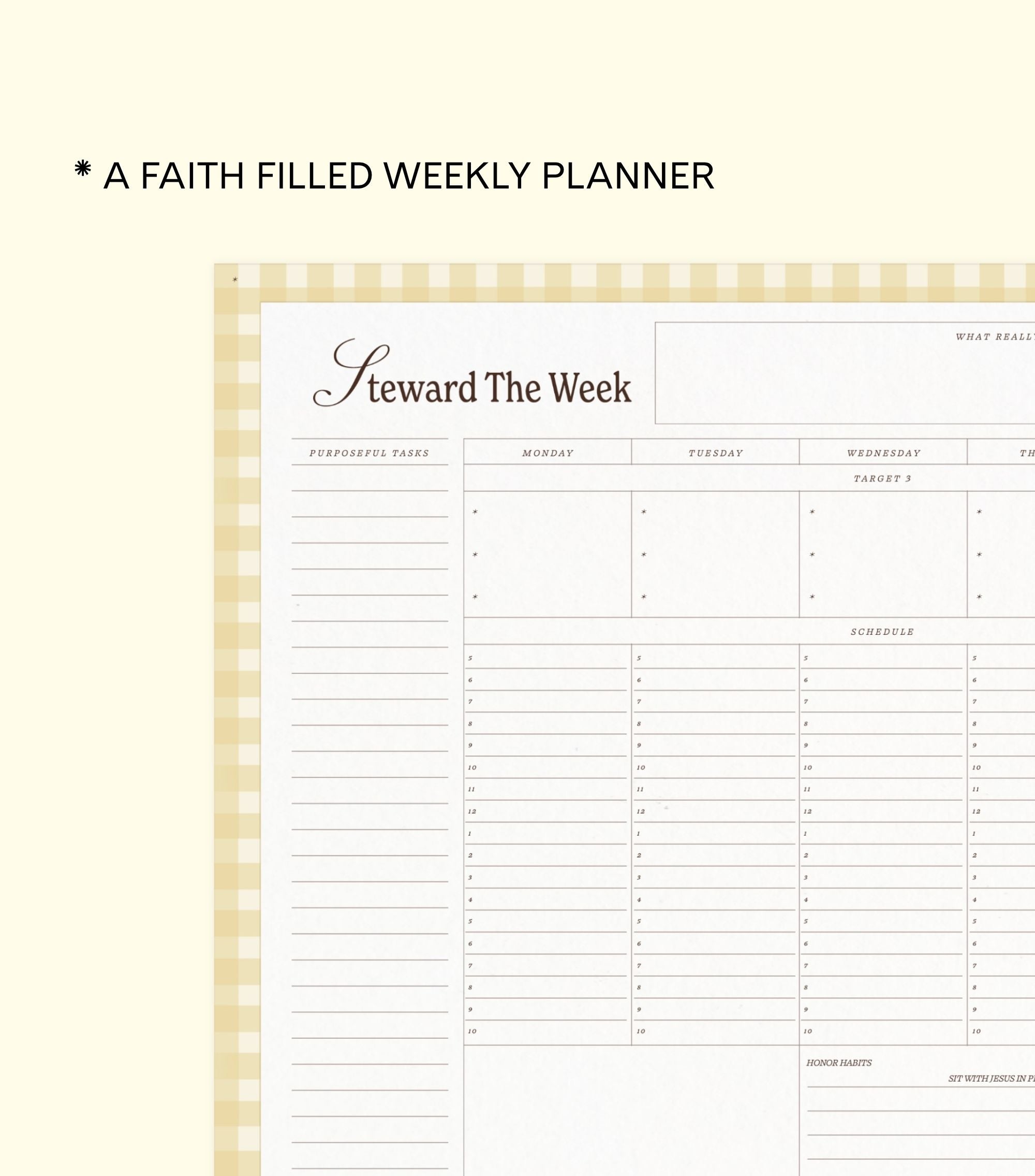 Steward The Week Digital Planner