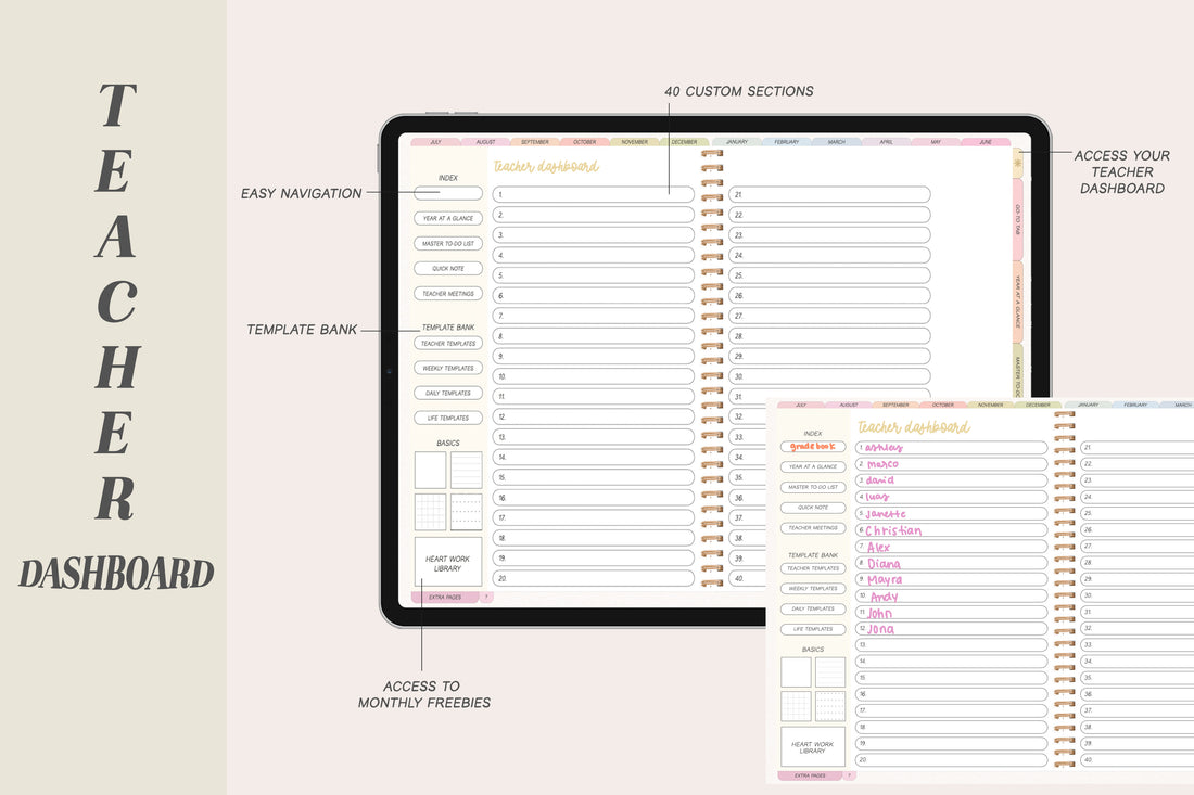 🍎 2023 - 2024 Everyday Teacher + Undated Planner