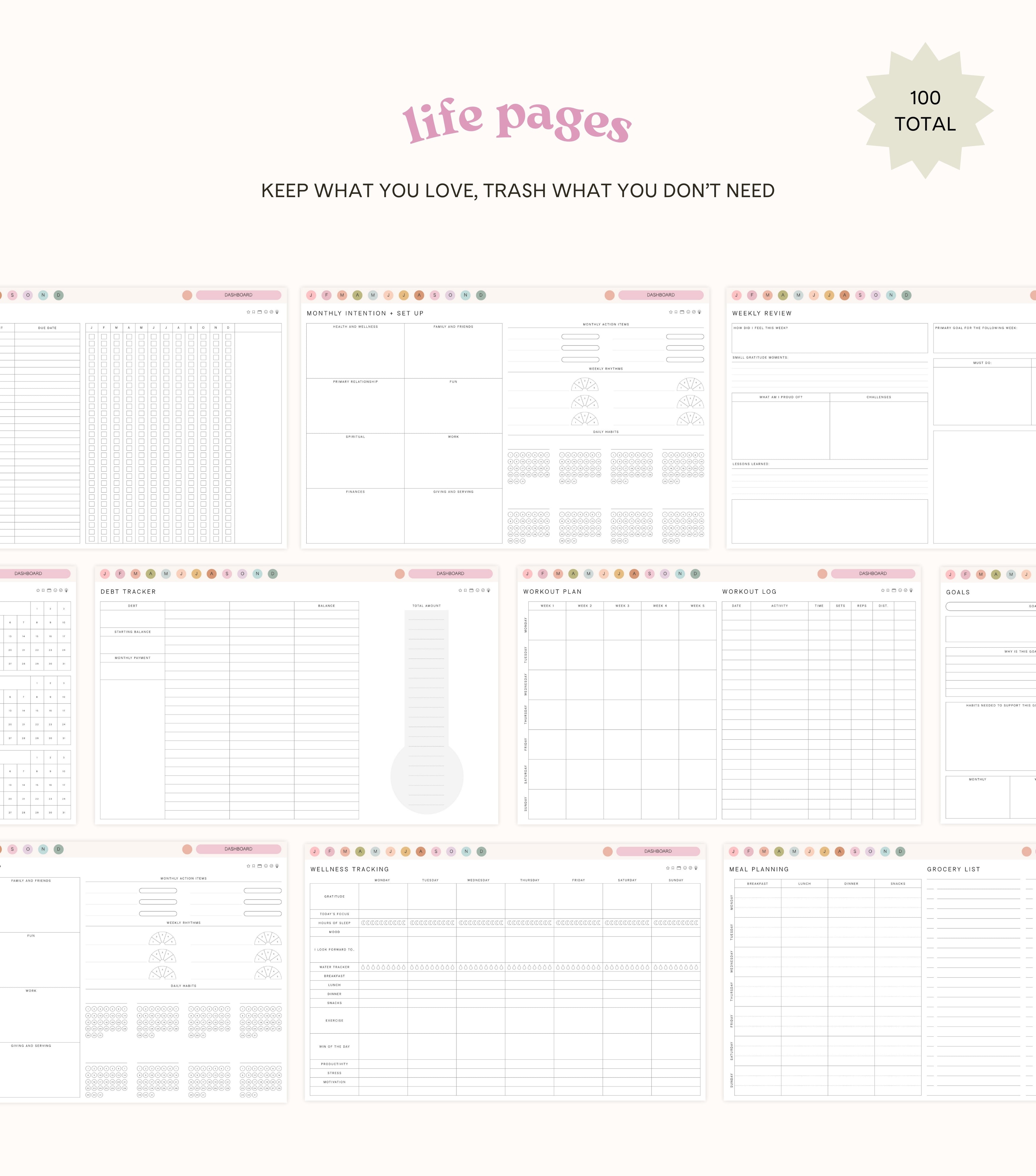 January Start Playful Landscape Planner