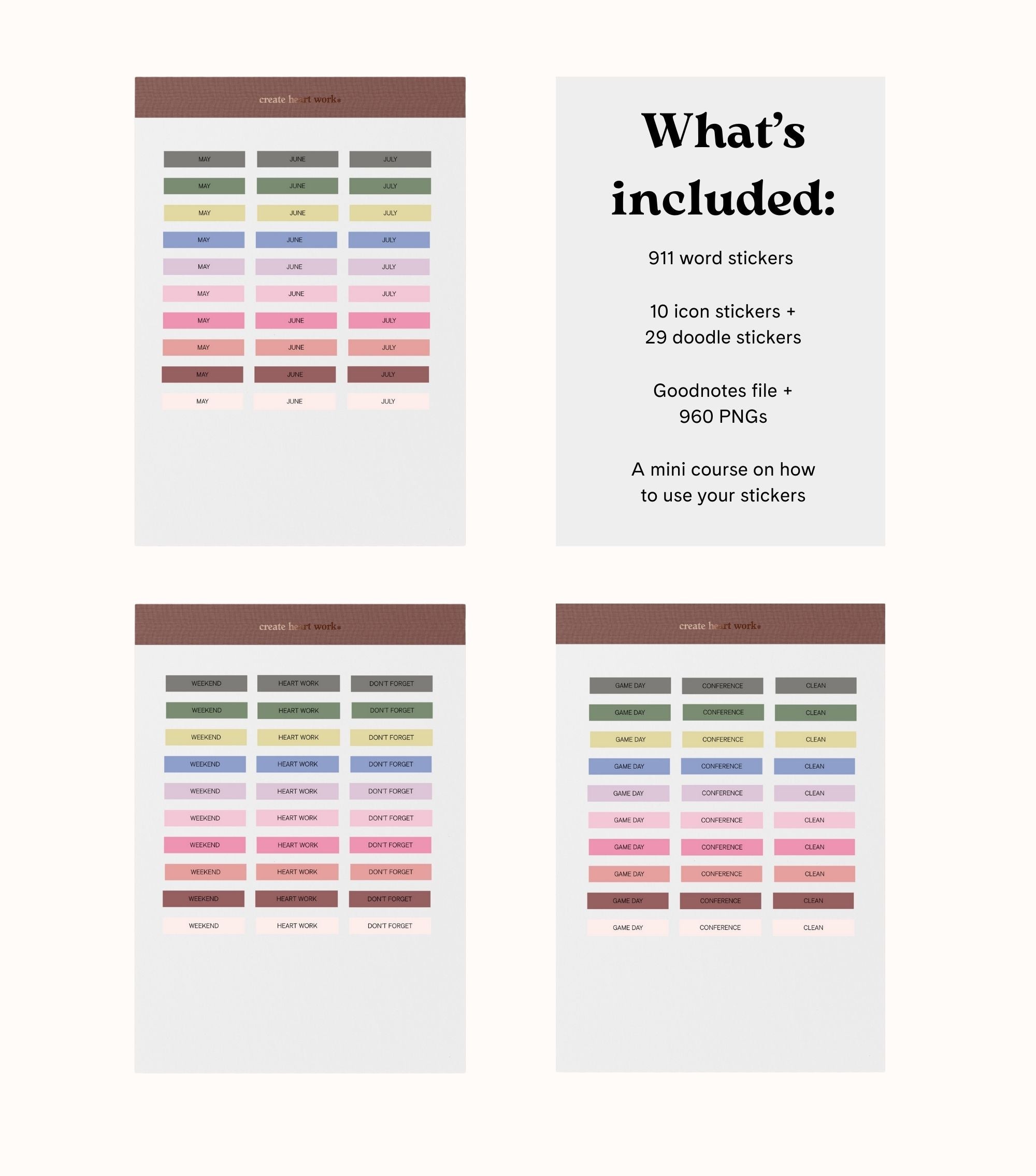 *NEW* 2025 Heart Work Sticker Pad Volume 3
