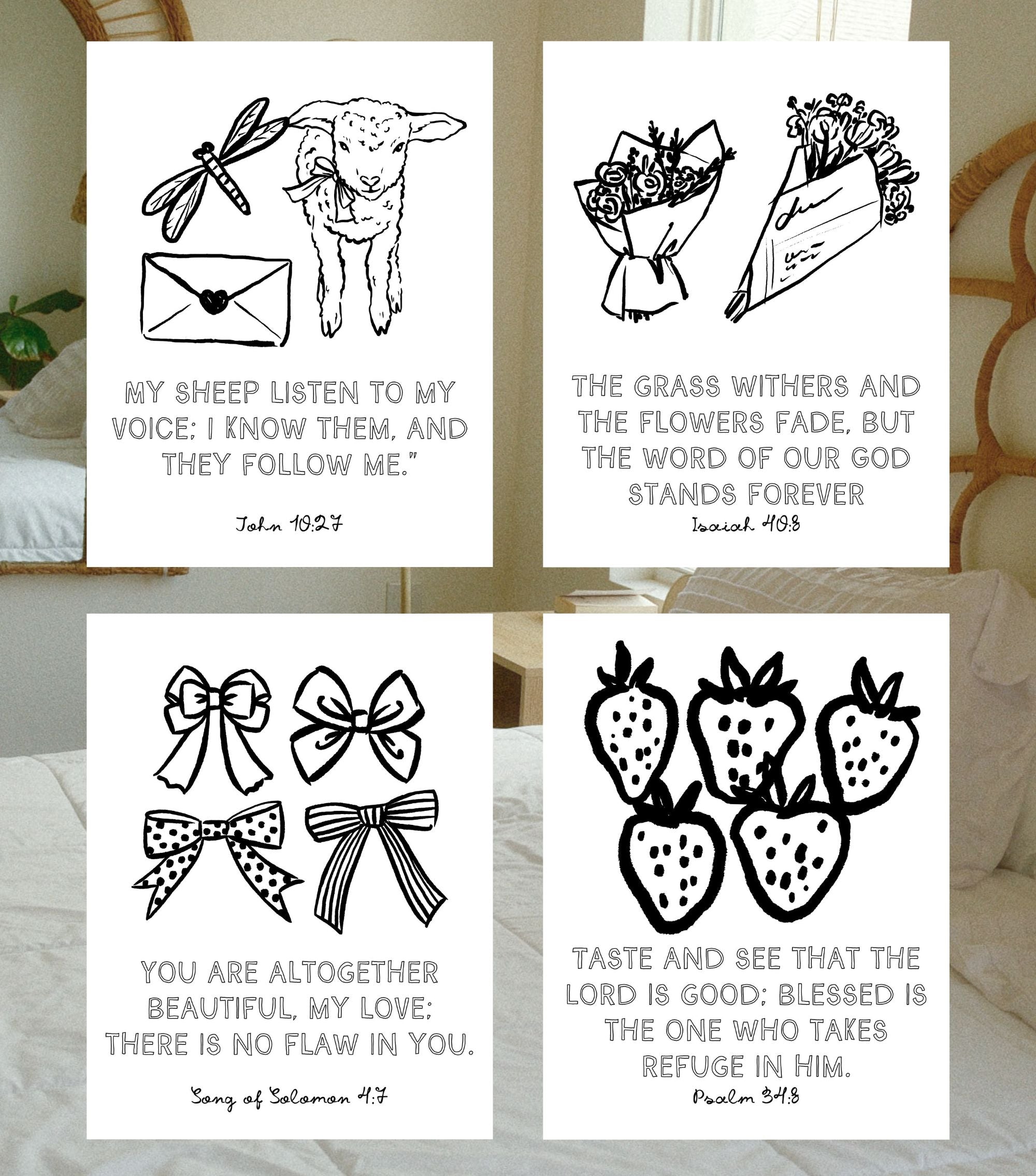 Bloom and Breathe Scripture Coloring Pages