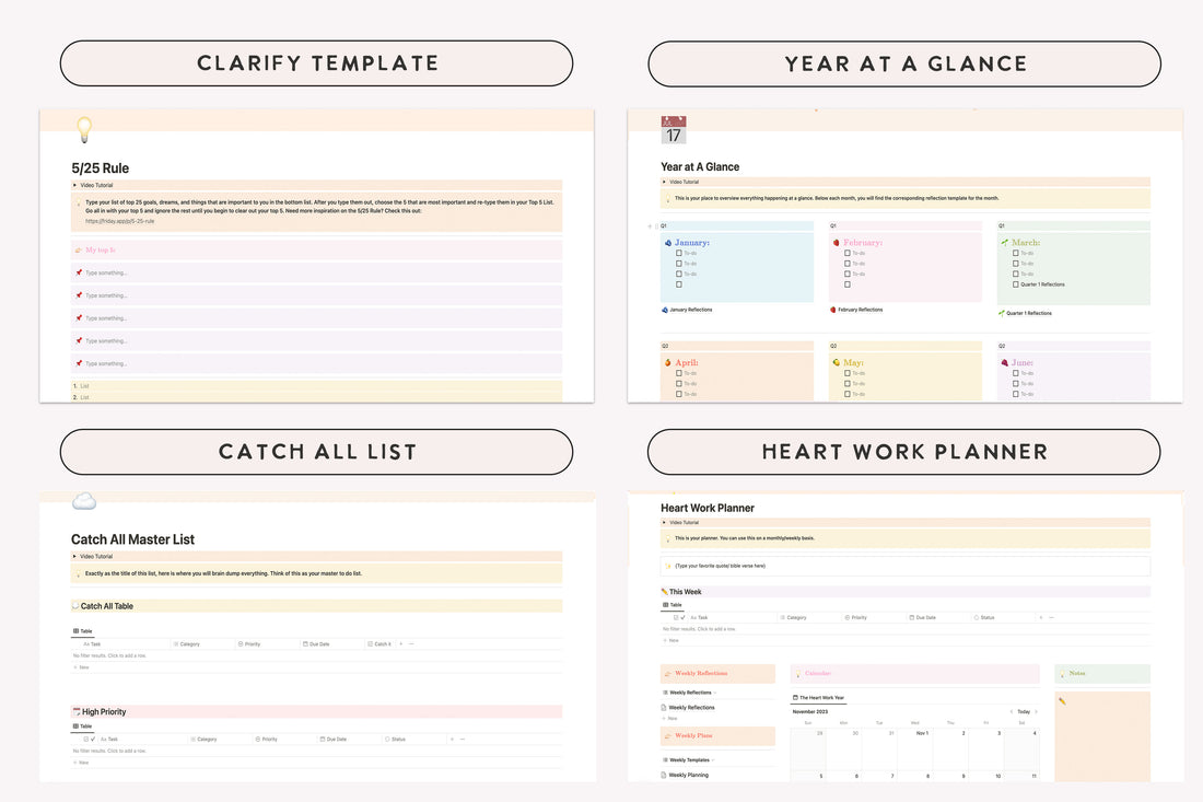 2024 π» Heart Work Planning System Notion Hub