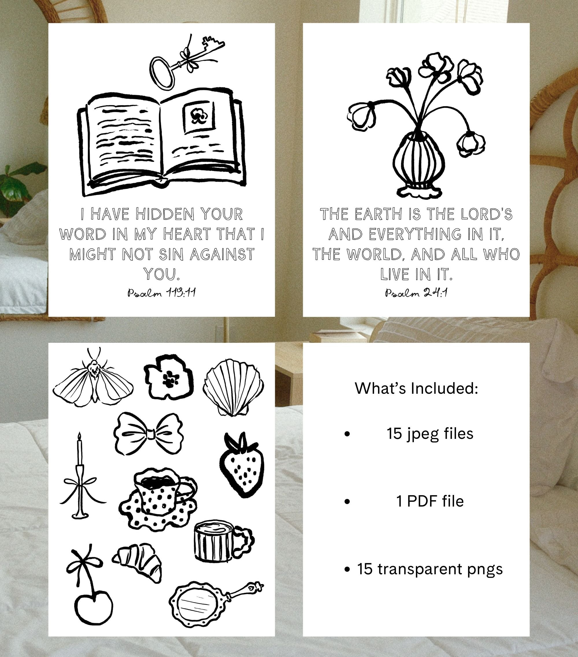 Bloom and Breathe Scripture Coloring Pages