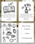 Bloom and Breathe Scripture Coloring Pages