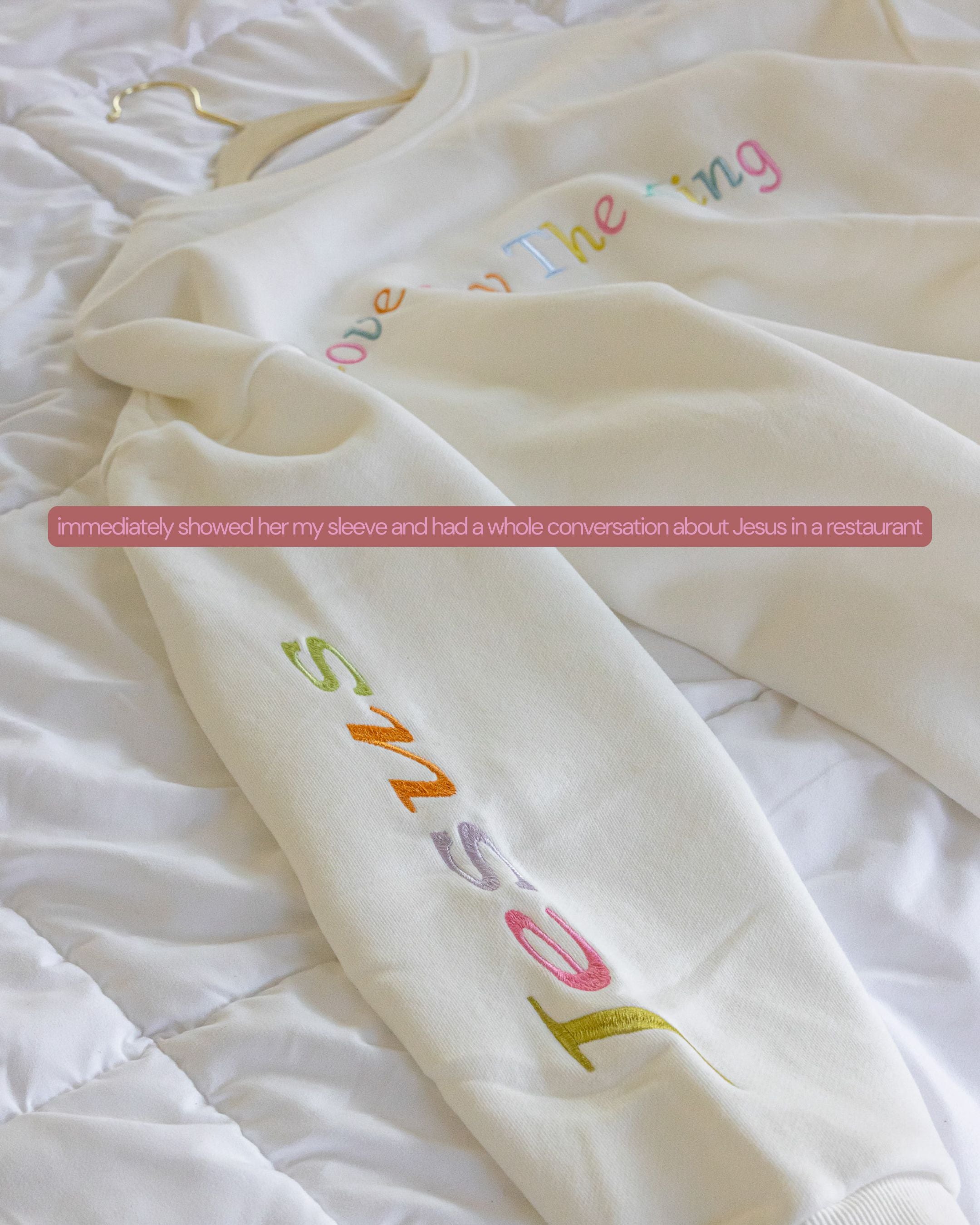 ☁️ Loved by the King embroidered sweatshirt