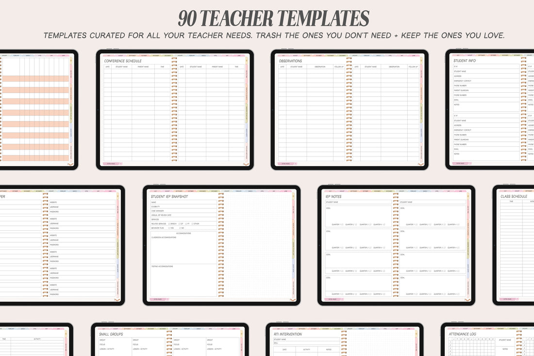 🍎 2023 - 2024 Everyday Teacher + Undated Planner