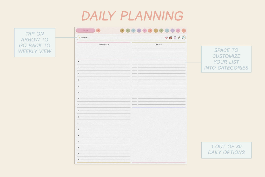 šļø 2023 - 2024 Playful Portrait Heart Work Planner + Undated Planner