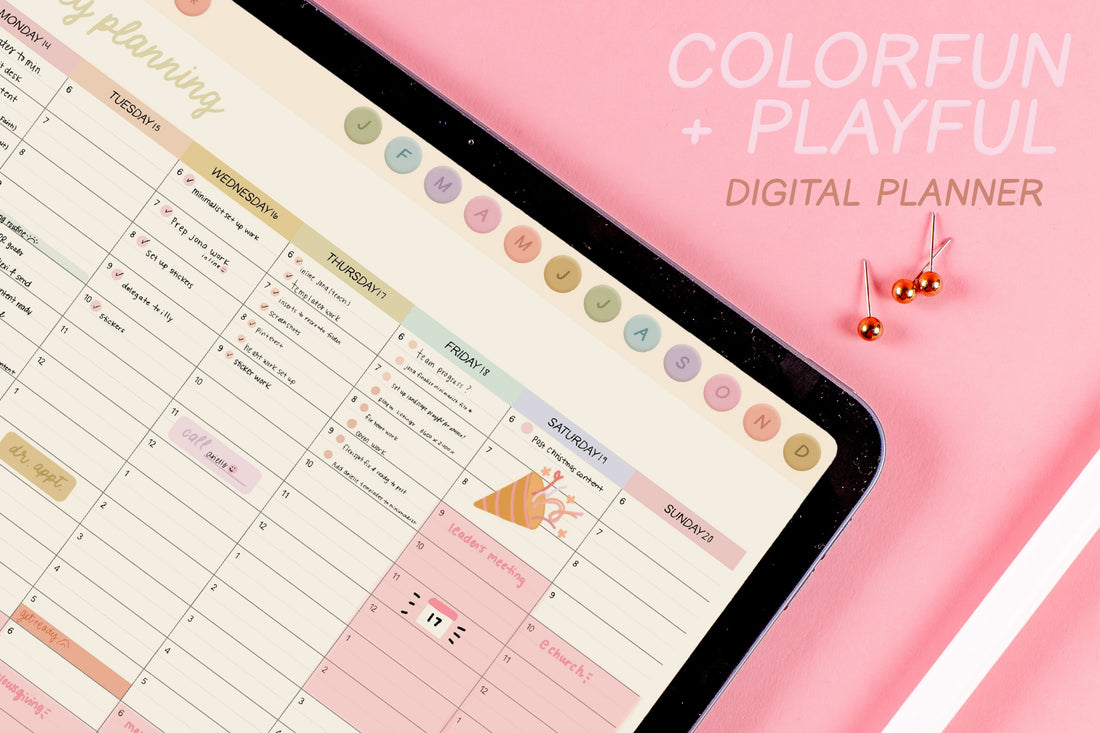 šļø 2023 - 2024 Playful Portrait Heart Work Planner + Undated Planner