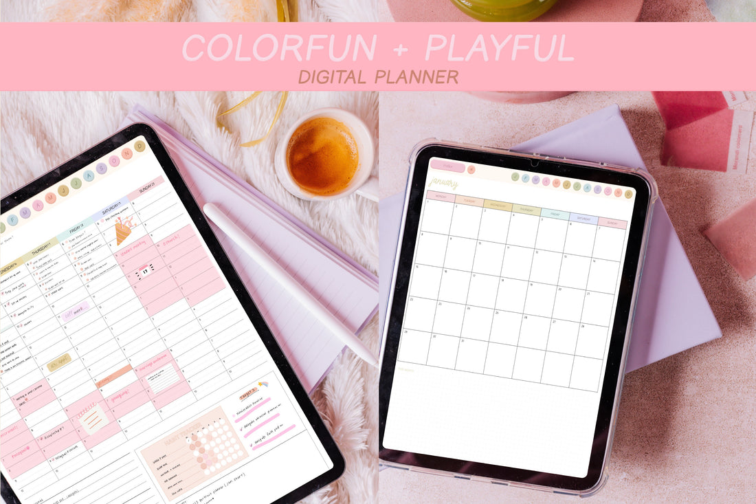 šļø 2023 - 2024 Playful Portrait Heart Work Planner + Undated Planner