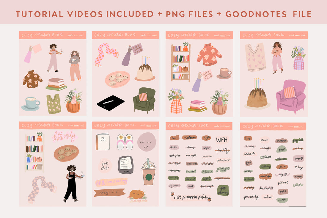 2023 Cozy Sticker Book ☁️