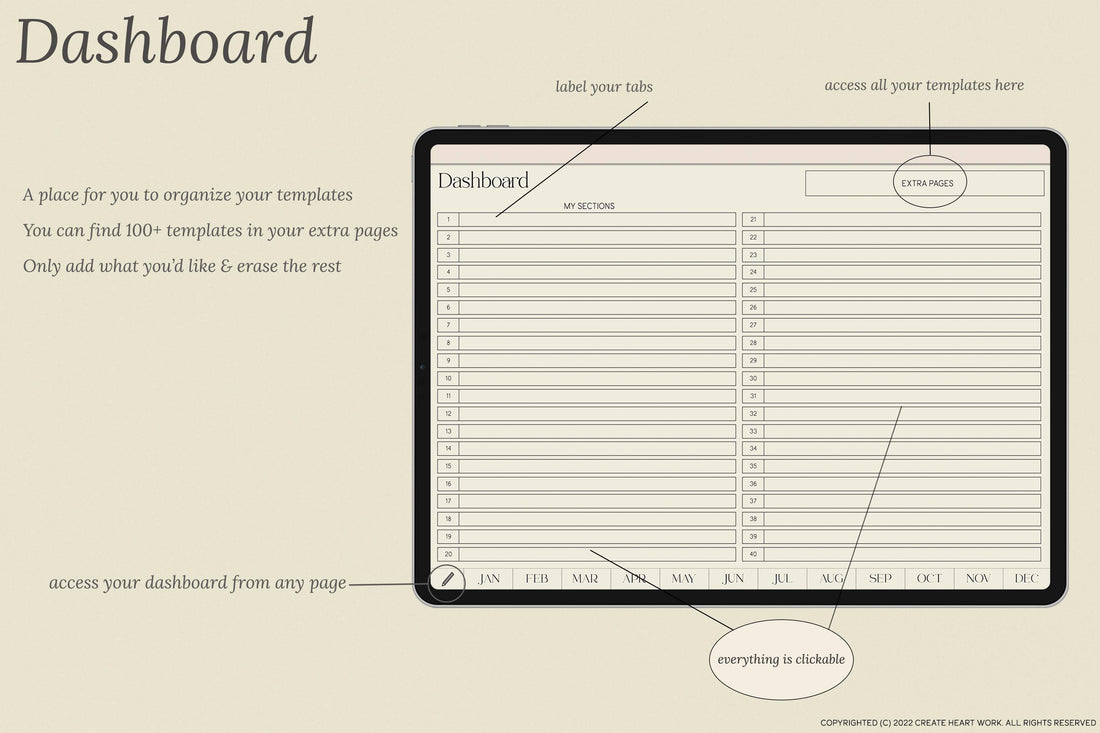 Undated Deskpad Planner