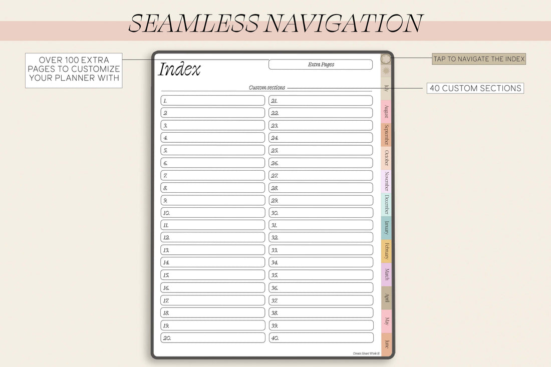 Undated Life Portrait Planner July Start
