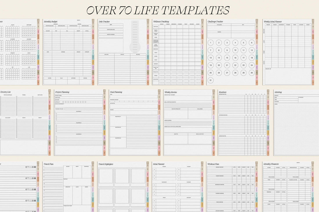 Undated Life Portrait Planner July Start