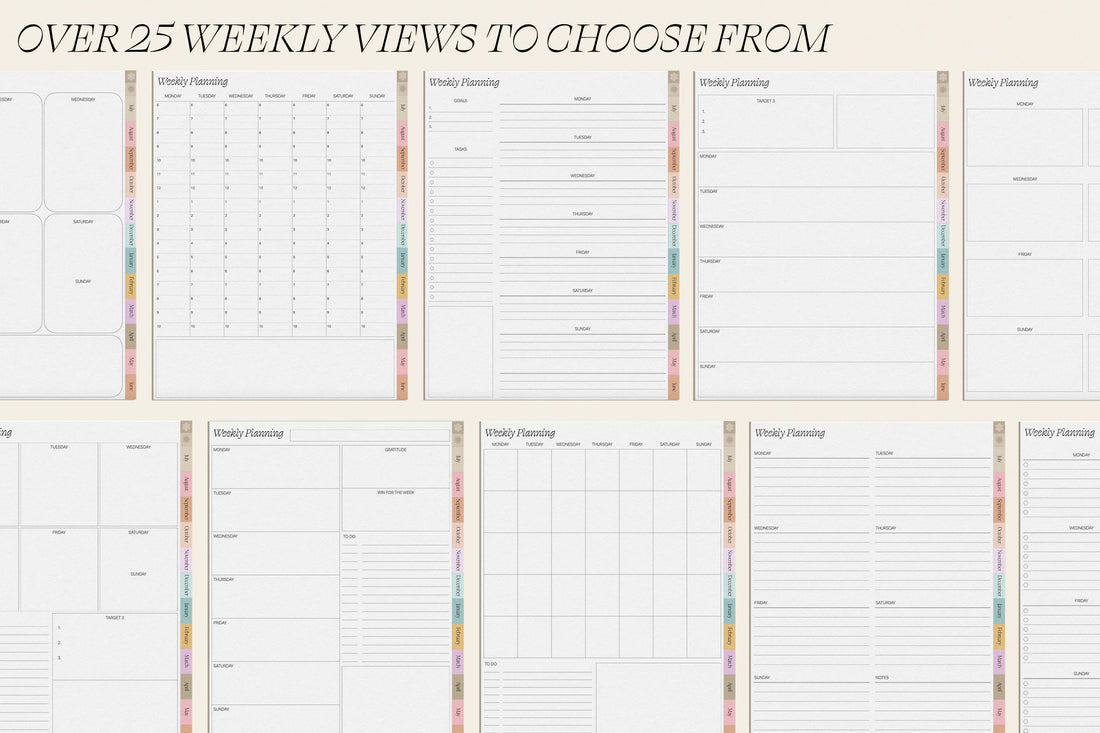 Undated Life Portrait Planner July Start