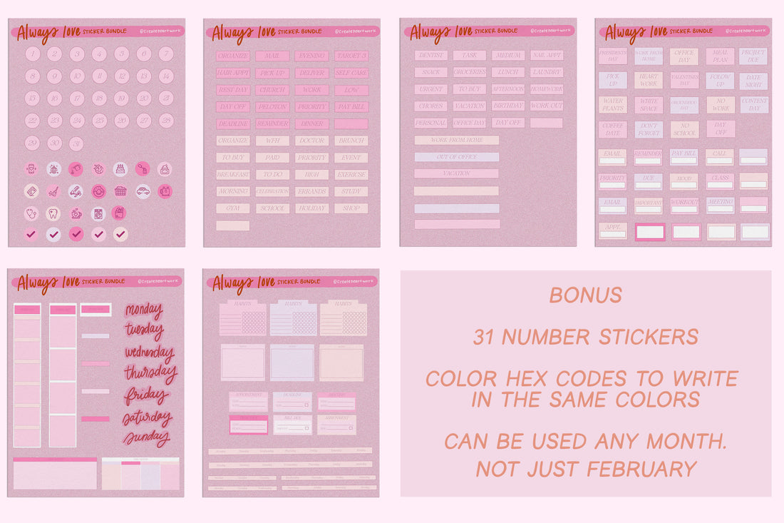 2023 All Things Love Sticker Book