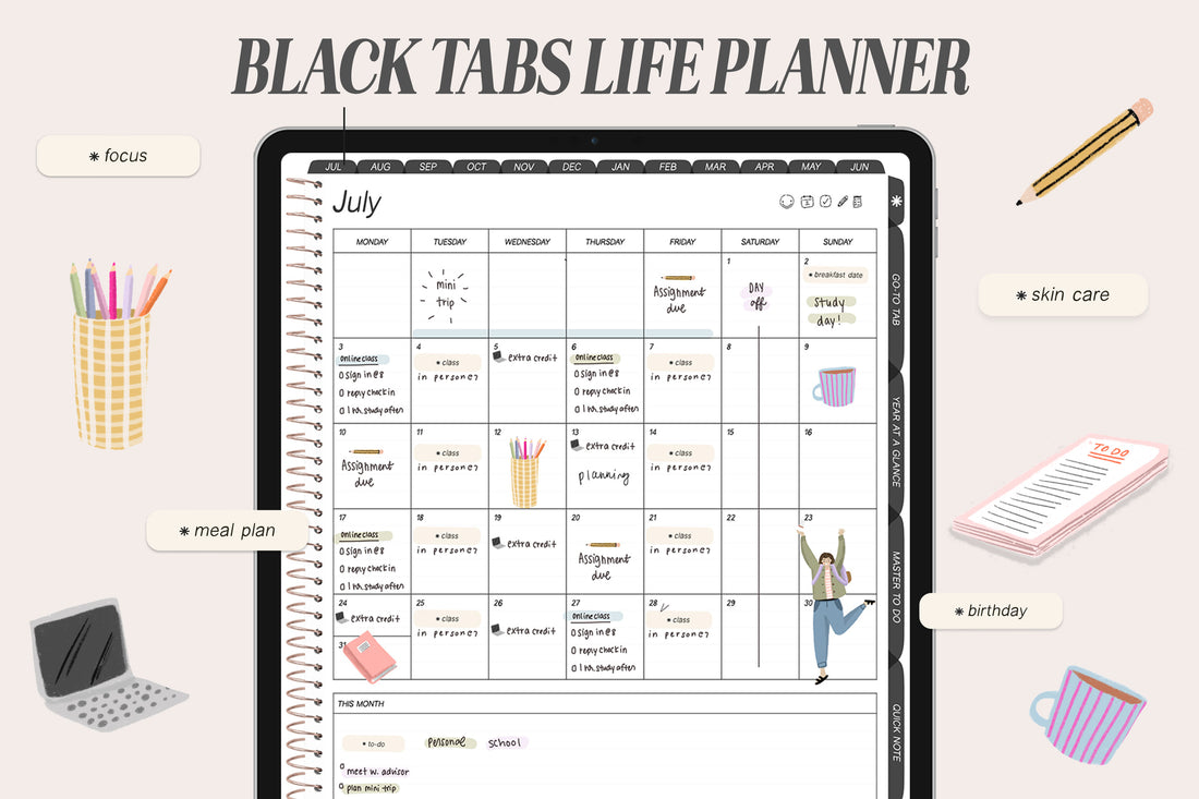 🍓 2023 - 2024 Everyday Life + Undated Planner