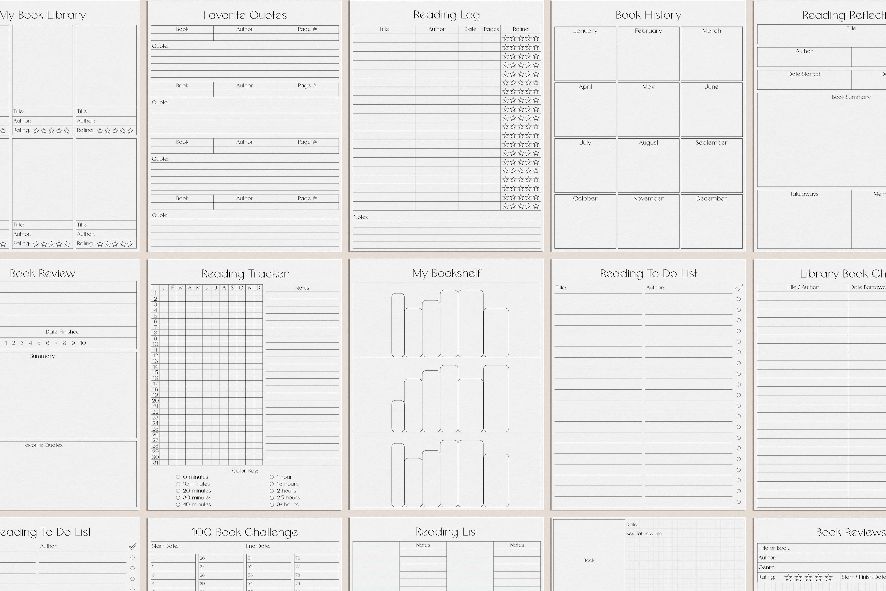 Book/ Reading Inserts