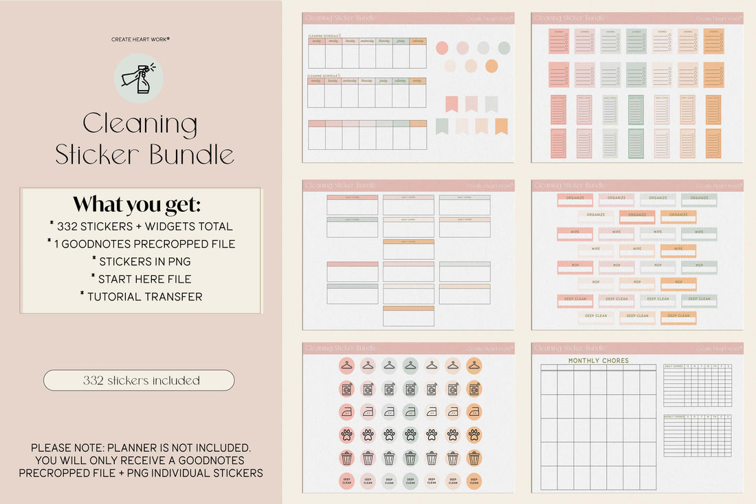 Cleaning Sticker Bundle