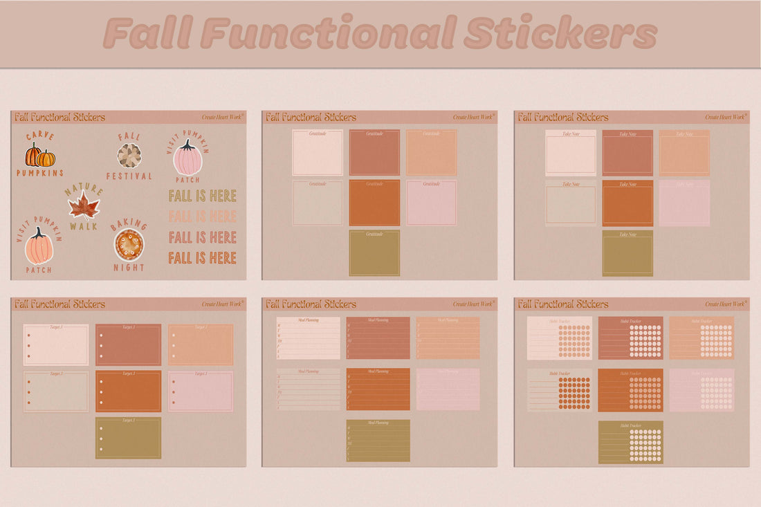 Fall Functional Stickers