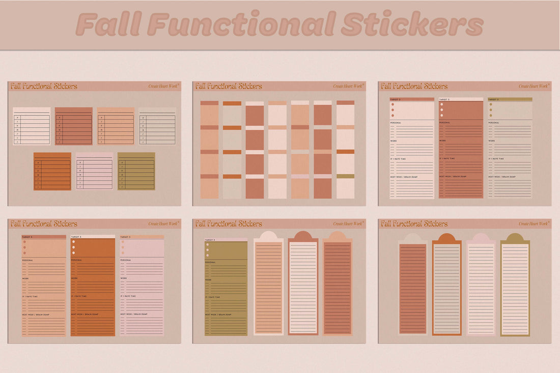 Fall Functional Stickers
