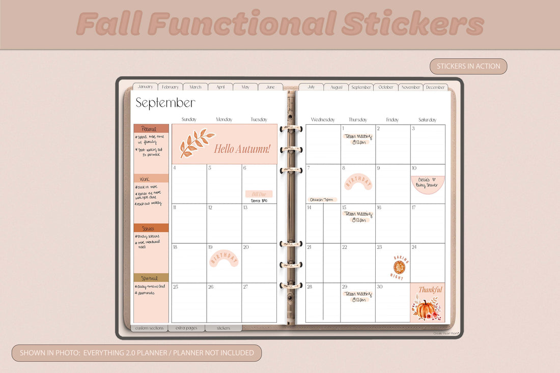 Fall Functional Stickers