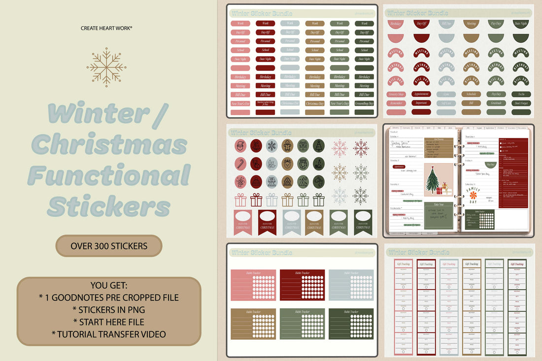 Christmas / Winter Functional Stickers