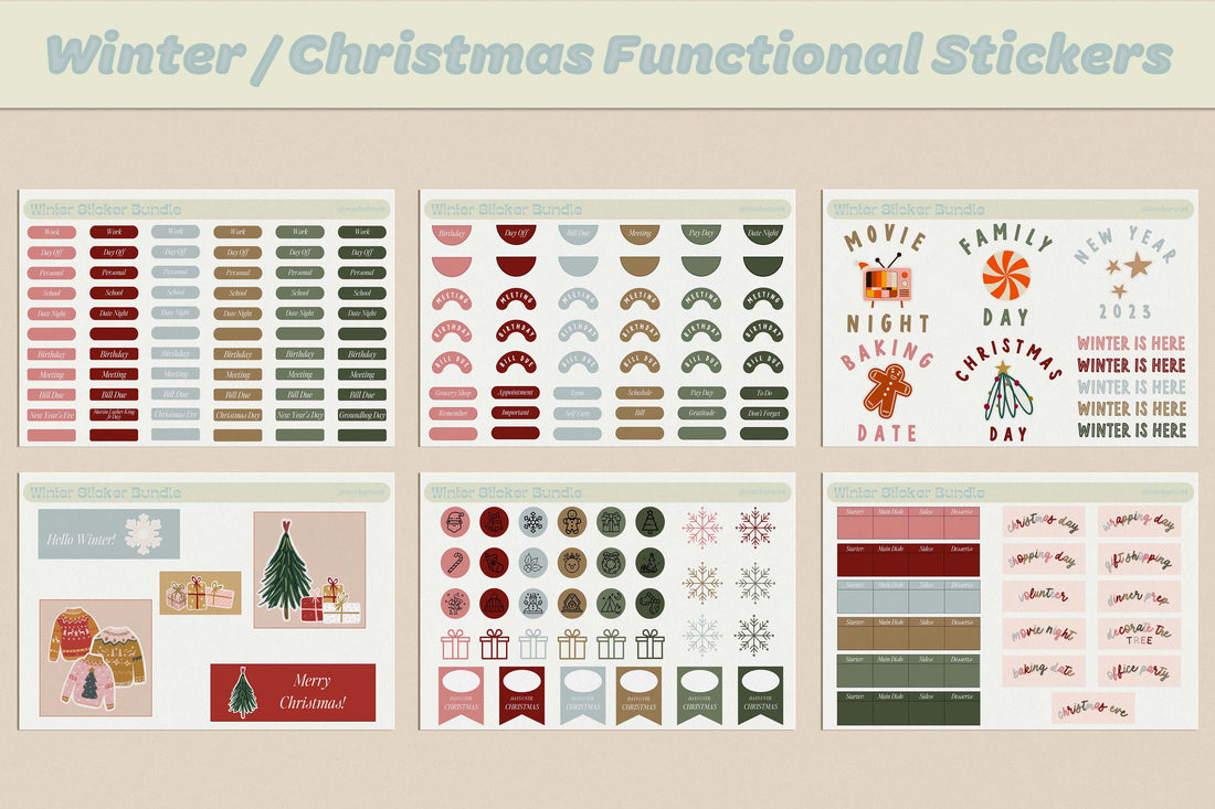 Christmas / Winter Functional Stickers