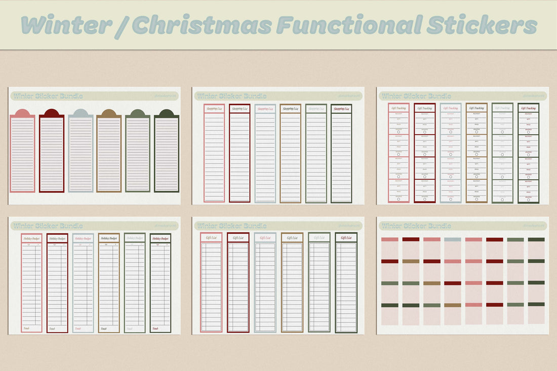 Christmas / Winter Functional Stickers