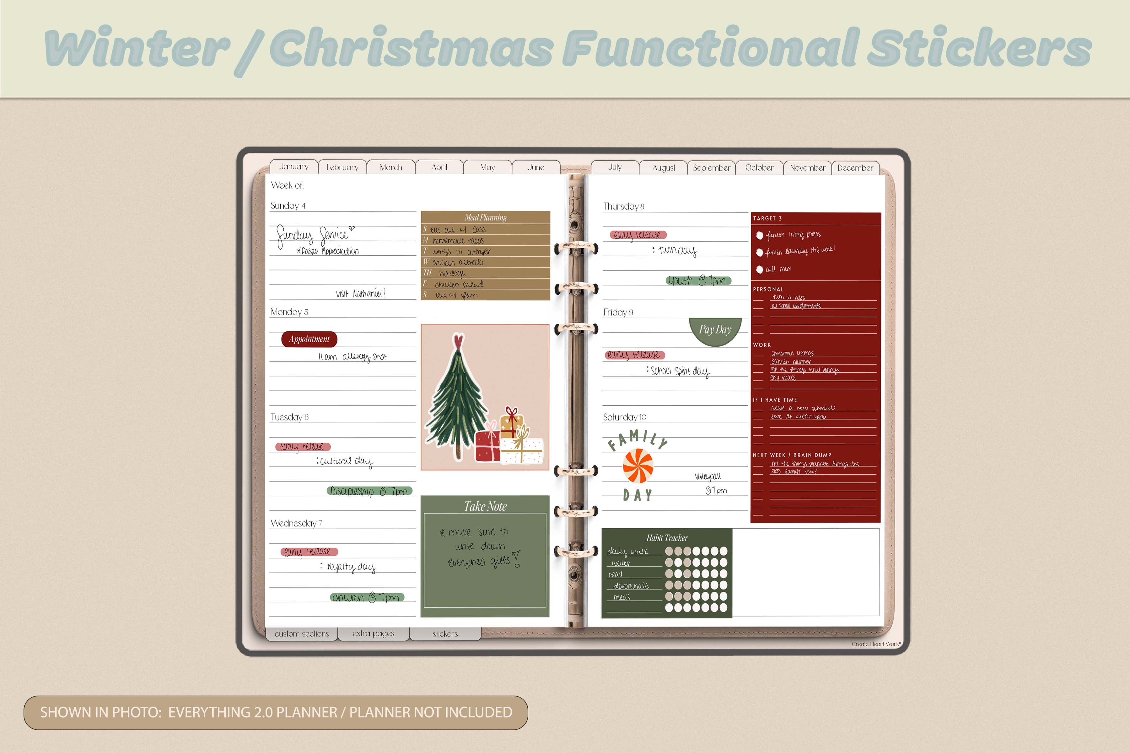 Christmas / Winter Functional Stickers