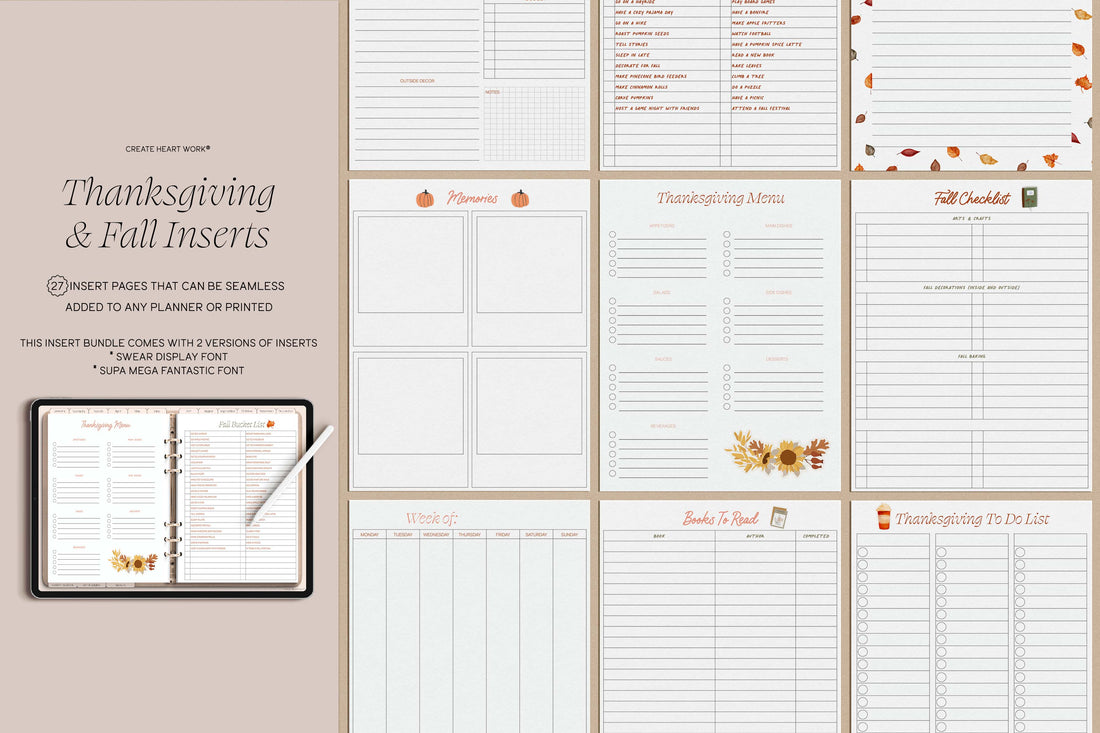 Thanksgiving + Fall Inserts