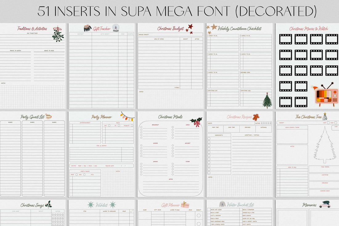 Christmas + Winter Inserts
