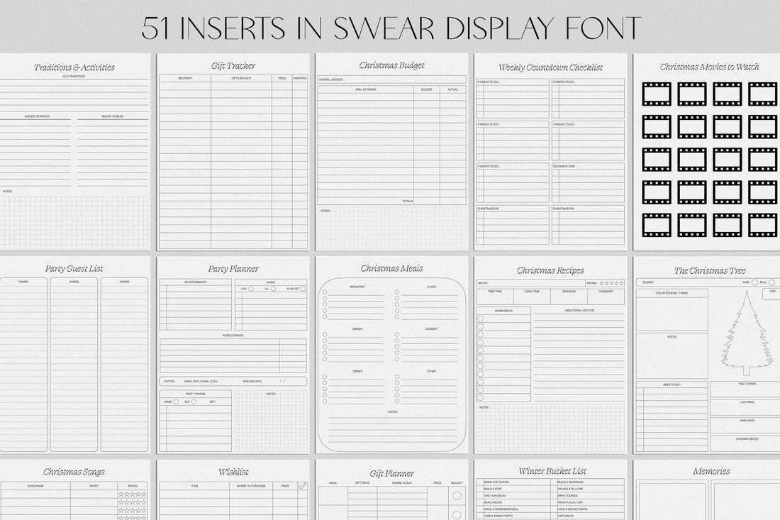 Christmas + Winter Inserts