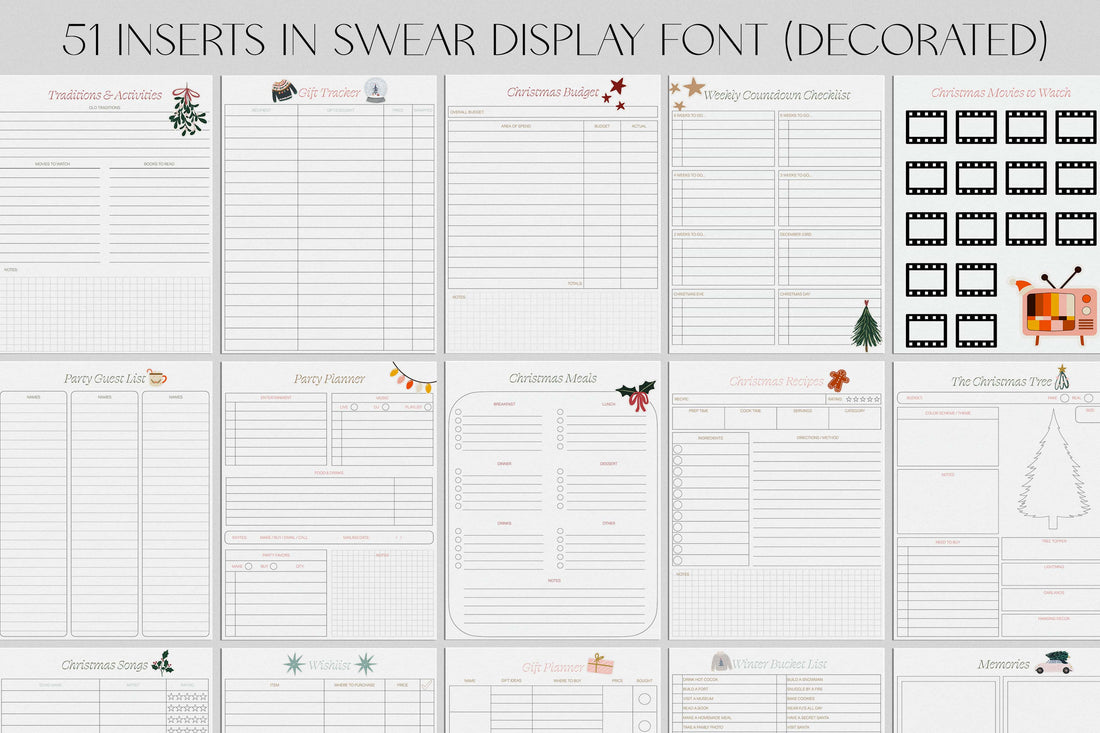 Christmas + Winter Inserts