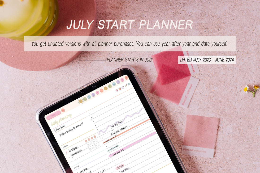 šļø 2023 - 2024 Playful Portrait Heart Work Planner + Undated Planner