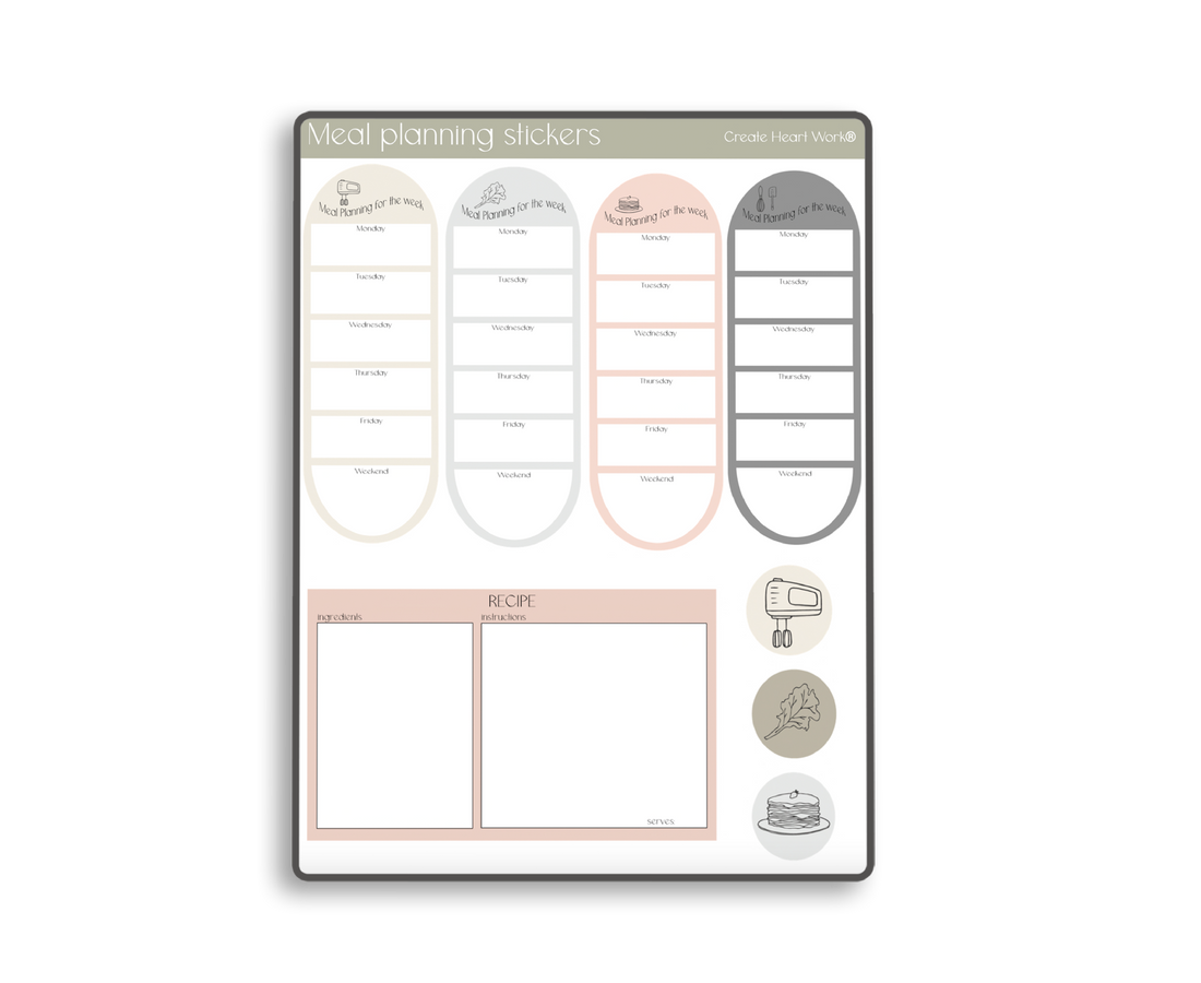Meal Planning Stickers