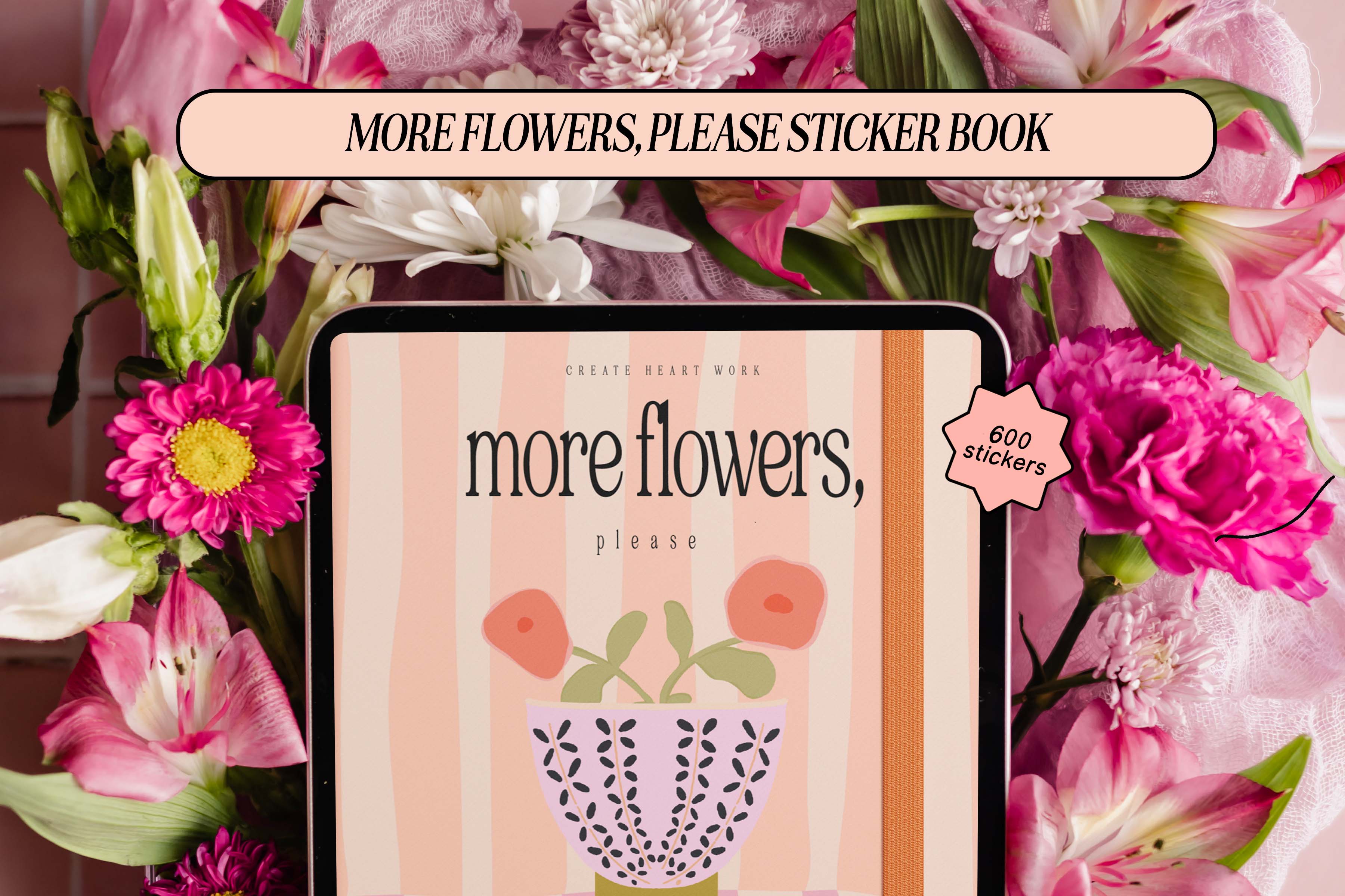 More Flowers, Please Sticker Book