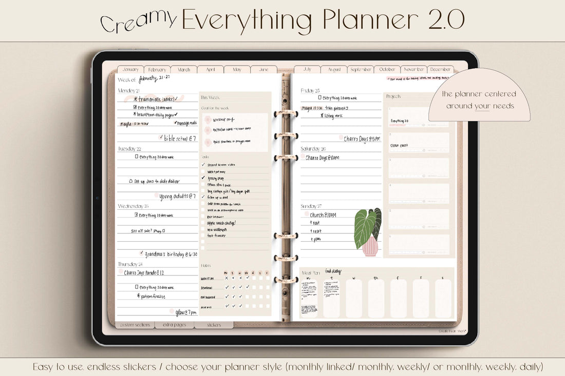 Undated Everything Planner 2.0 Planner