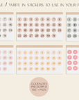 Planner Number Stickers